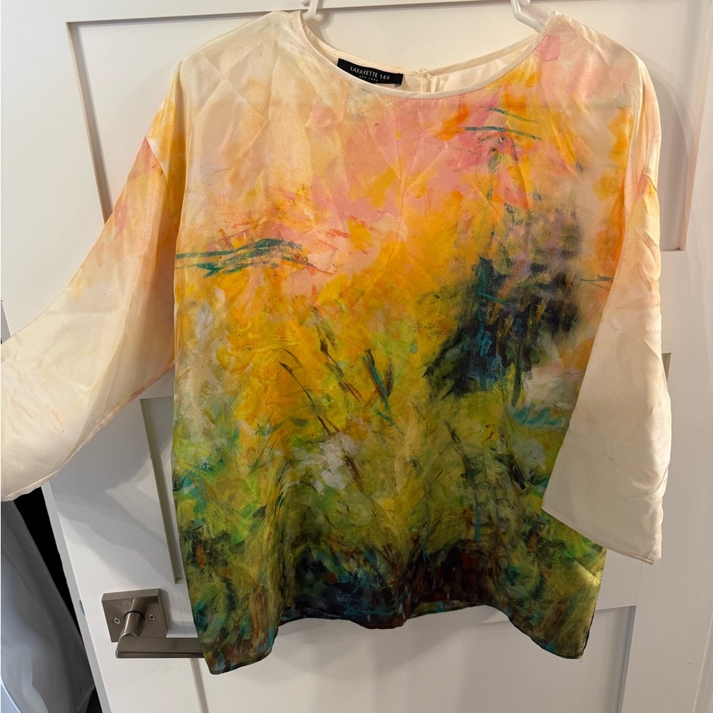 Lafayette 148 New York Colorful Blouse